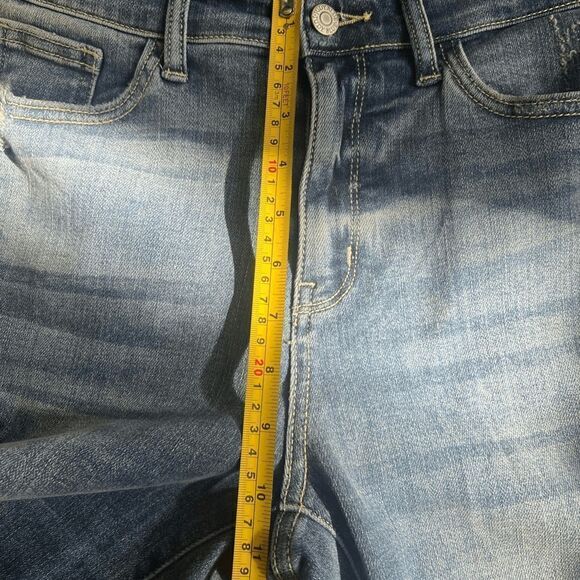 Judy Blue Relaxed Fit Distressed Jeans Size 7/28 Light Wash Ripped Strech - Picture 6 of 12